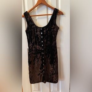Vintage chocolate velvet dress